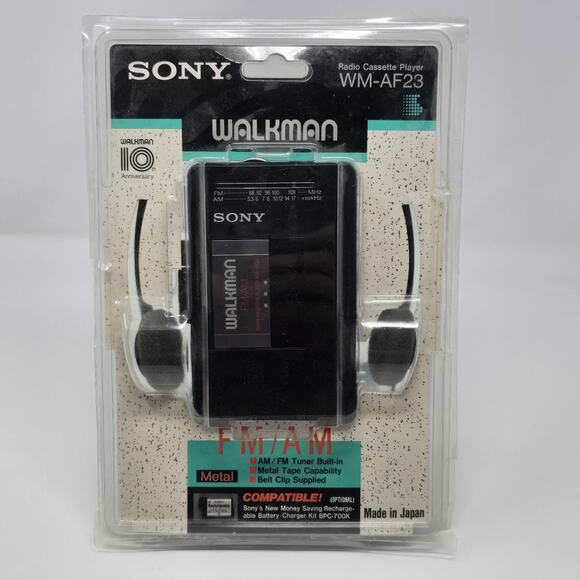 Sony Other - Sony Walkman WM-AF23 Cassette AM/FM Radio Original Packaging New Belts WORKS